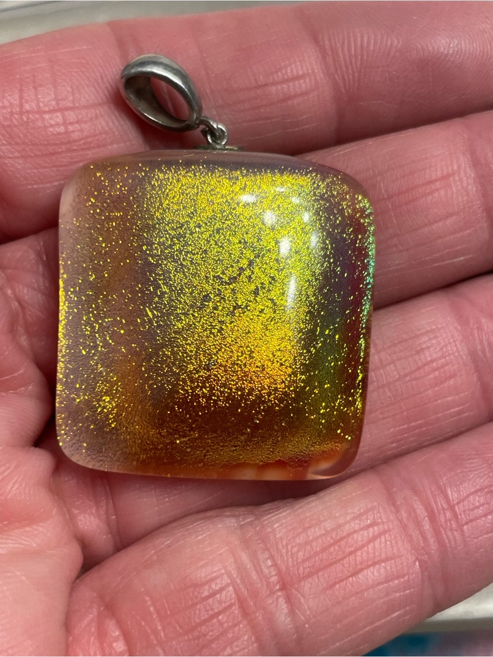Artisan Shimmering Dichromic Glass & Sterling
